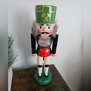 Original German Erzgebirge Wooden HoDreWa Legler Miner Nutcracker | 12"